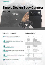 กล้องบอดี้ M504ดีไซน์เรียบง่าย
